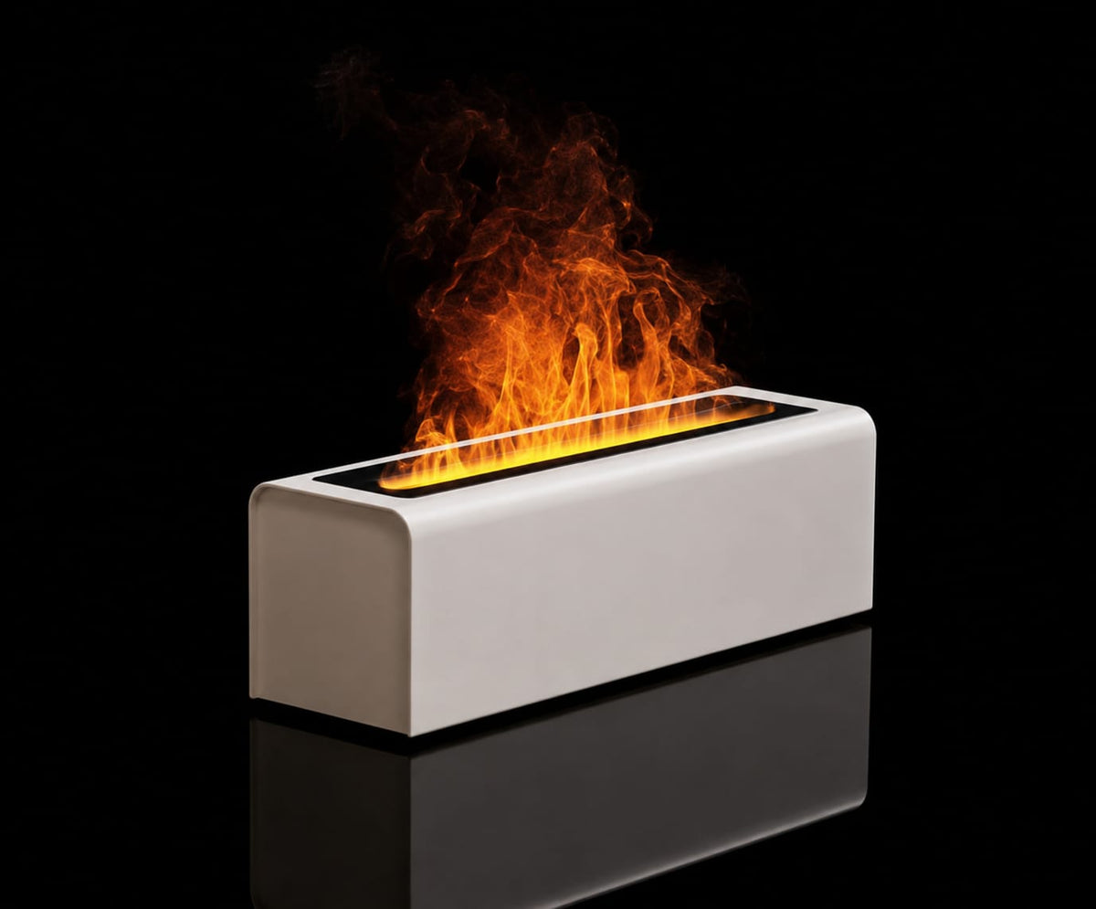 Flame Glow™ USB Aroma Diffuser – Rainy Night Ambience & Relaxing Mist