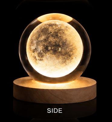 MOON  crystal ball lamp  -3D Moon night light USB  Table lamp for Bedroom Home Decore style  & gift
