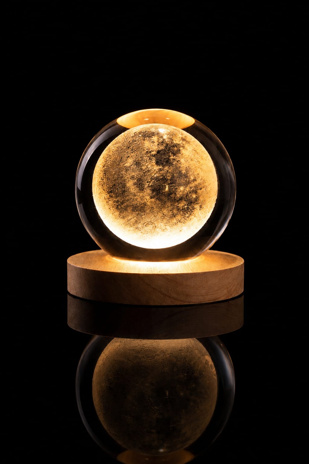 MOON  crystal ball lamp  -3D Moon night light USB  Table lamp for Bedroom Home Decore style  & gift